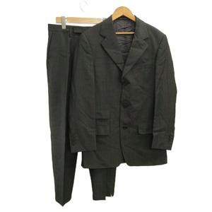 グッチ GUCCI スーツ セットアップ 上下 テーラードジャケット ウール シングル 3B 総裏地 サイドベンツ パンツ スラックス 44 S グレー 28E7F3 /XZ ■GY18 メンズ