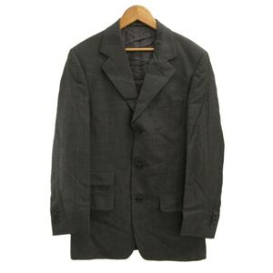 グッチ GUCCI スーツ セットアップ 上下 テーラードジャケット ウール シングル 3B 総裏地 サイドベンツ パンツ スラックス 44 S グレー 28E7F3 /XZ ■GY18 メンズ