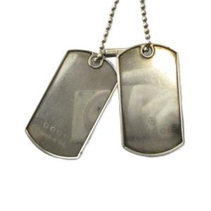 グッチ GUCCI ダブルドッグタグ ネックレス アクセサリー ペンダント Silver925 シルバー色 ■GY18 /MQ ■OH メンズ