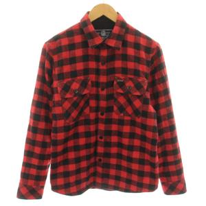 アヴィレックス AVIREX DSアヴィフランネルチェック DS AVI FLANNEL CHECK シャツ ネルシャツ 長袖 ブロックチェック 裏起毛 M 赤 レッド 黒 ブラック 6145223 /YT ■GY42 メンズ
