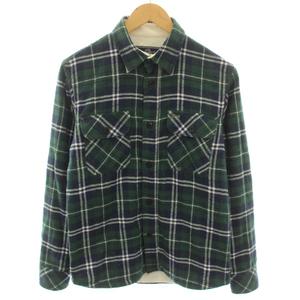アヴィレックス AVIREX DSアヴィフランネルチェック DS AVI FLANNEL CHECK シャツ ネルシャツ 長袖 裏起毛 M 緑 グリーン 紺 ネイビー 6145223 /YT ■GY42 メンズ