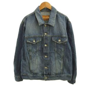 グッチ GUCCI デニムジャケット Gジャン ジージャン アウター ヴィンテージ加工 48 L 青 ブルー /XZ ■GY42 メンズ