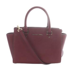 マイケルコース MICHAEL KORS ショルダーバッグ レザー ハンドバッグ 2way ロゴ 紫 パープル /SR ■GY17 レディース