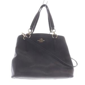 コーチ COACH ハンドバッグ 2WAYバッグ レザー ロゴ ショルダーバッグ 黒 ブラック F57847 /SR ■GY18 レディース