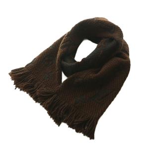 ルイヴィトン LOUIS VUITTON エシャルプ ロゴマニア マフラー シルク混 フリンジ ダークブラウン /YO40 ■GY18 ■OH メンズ レディース