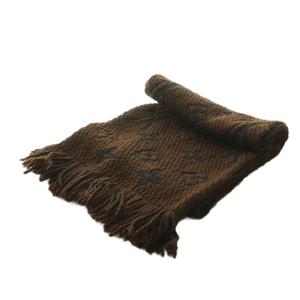 ルイヴィトン LOUIS VUITTON エシャルプ ロゴマニア マフラー シルク混 フリンジ ダークブラウン /YO40 ■GY18 ■OH メンズ レディース