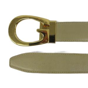 グッチ GUCCI ヴィンテージ ベルト レザー Gロゴ バックル ゴールド金具 65 アイボリー /XZ ■GY18 レディース