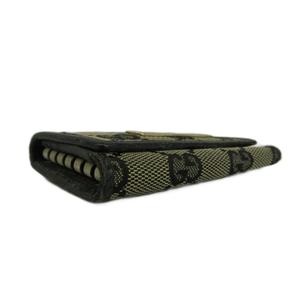 グッチ GUCCI キーケース 三つ折り 6連 GGキャンバス レザー 総柄 ロゴプレート 黒 ブラック 033・3731・0869 /XZ ■GY11 レディース