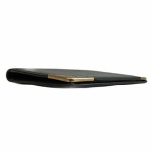 グッチ GUCCI オールドグッチ カードケース 名刺入れ 二つ折り レザー インターロッキングG ゴールド金具 黒 ブラック /XZ ■GY18 メンズ