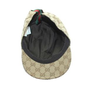 グッチ GUCCI 258053 FW920 ベースボールキャップ 帽子 ロゴ キャンバス GG柄 L 茶 ブラウン ■GY18 /MQ ■OH メンズ レディース