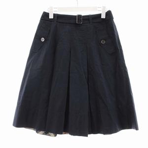 卒業式　美品　バーバリー　バーバリーロンドン　ベルト付き　プリーツスカート 卒業式 美品 バーバリー バーバリーロンドン ベルト付き