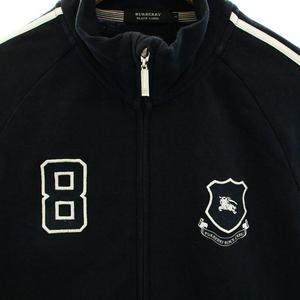 Burberry バーバリー　トラックジャケット　スウェット　黒　ブラック BURBERRY BLACK LABEL バーバリーブラックレーベル リブボーダー