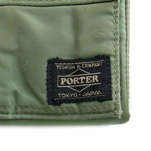 ポーター PORTER タンカー 二つ折り財布 ウォレット ナイロン 緑