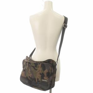 DIESEL✨大容量メッセンジャーバッグ　レザーナイロン　カモフラ　刻印　y2k DIESEL✨大容量メッセンジャーバッグ レザーナイロン カモフラ