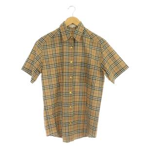 バーバリーズ Burberrys ノバチェック シャツ 半袖 金ボタン ウール  