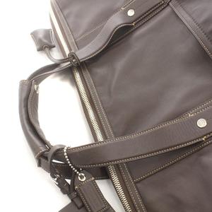 コーチ COACH ボストン バッグ ダッフル レザー 南京錠 鍵付き 茶