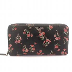 プラダ PRADA 長財布 ラウンドファスナー サフィアーノ メタル レザー 