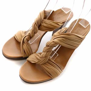 GUCCI グッチ レザー ヒール サンダル チャンキー アンクル ストラップ GUCCI グッチ レザー ヒール サンダル チャンキー アンクル