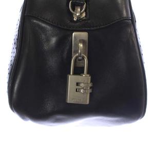 プラダ PRADA ハンドバッグ ボーリングバッグ レザー パンチング