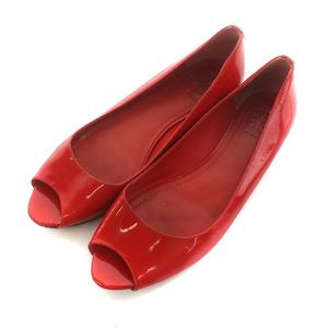Tory Burch トリーバーチ 赤レッド　ロゴ23.5 フラットパンプス Tory Burch トリーバーチ 赤レッドロゴ23.5 フラットパンプス