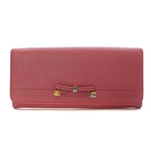 プラダ PRADA 長財布 二つ折り ウォレット サフィアーノ レザー リボン 