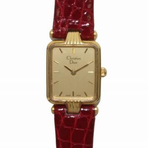 時計　dior レッド　ゴールド Vintage Christian Dior Gold-Plated Ladies' Quartz Watch