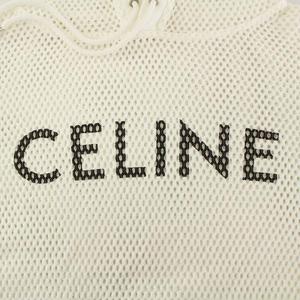 CELINE ホワイト パーカー メッシュ セリーヌ CELINE 22AW Slimane Loose Hoodie In Cotton Mesh