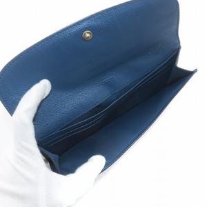 コーチ COACH 長財布 二つ折り ウォレット 札入れ レザー ロゴ 無地 青