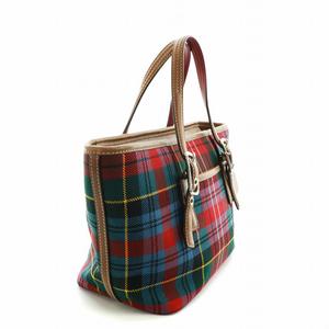コーチ COACH ハンドバッグ ミニトート レザー チェック柄 チャーム 