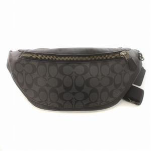 ✨極美品✨ コーチ ボディバッグ ワーレン シグネチャー PVC レザー 黒 ☆美品☆ コーチ COACH PVC クロスボディバッグ シグネチャー