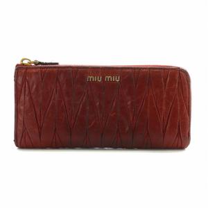 MIU MIU 長財布 黒/赤 レザー MIU MIU - ミュウミュウ／miumiu 長財布 財布 ウォレット