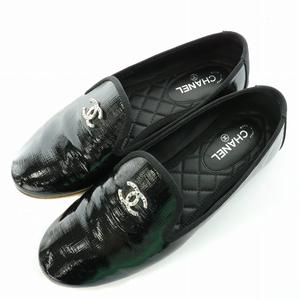 シャネル CHANEL オペラ シューズ フラット ココマーク パテント 
