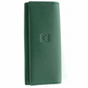 ロエベ LOEWE キーケース 4連 レザー アナグラム ロゴ 緑 グリーン