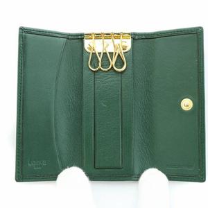 ロエベ LOEWE キーケース 4連 レザー アナグラム ロゴ 緑 グリーン