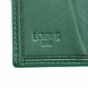 ロエベ LOEWE キーケース 4連 レザー アナグラム ロゴ 緑