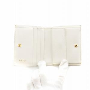 PRADA 二つ折り財布 ホワイト サフィアーノレザー プラダ PRADA 二つ折り財布 ウォレット サフィアーノレザー ロゴ