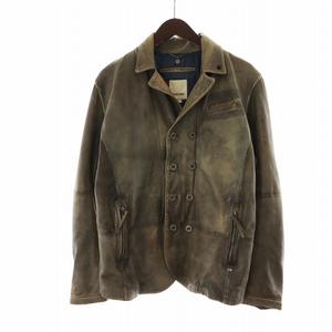 ディーゼル DIESEL ラムレザージャケット 革ジャン ダブル 長袖 ミドル 