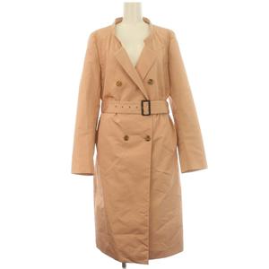 プラダ PRADA トレンチコート ロング ダブル 紐ベルト 絹 シルク