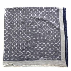 ルイヴィトン LOUIS VUITTON ストール ショール 絹 シルク ウール混 