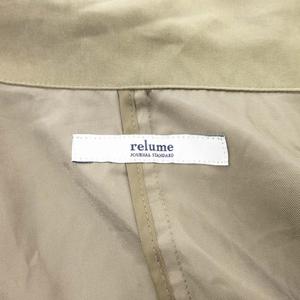 ジャーナルスタンダード レリューム JOURNAL STANDARD relume トレンチコート ミドル ボタンレス F ベージュ /GV レディース