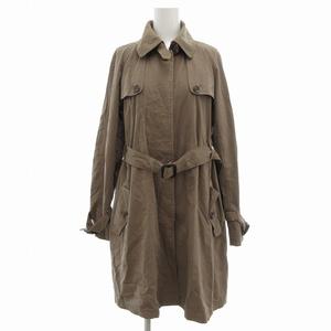 ラグナムーン LagunaMoon トレンチコート ベルト付き ミドル ハーフ F カーキ /UO レディース