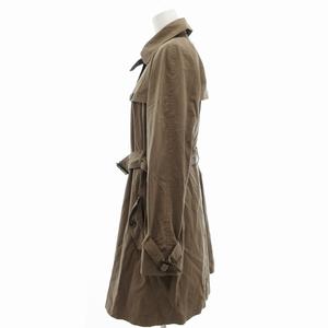 ラグナムーン LagunaMoon トレンチコート ベルト付き ミドル ハーフ F カーキ /UO レディース