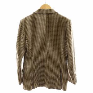 ラルフローレン RALPH LAUREN テーラードジャケット シングル 千鳥格子 ウール 7 ベージュ 茶 ブラウン /AN19 ■MT メンズ