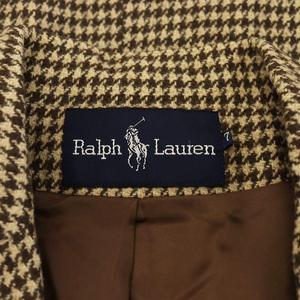 ラルフローレン RALPH LAUREN テーラードジャケット シングル 千鳥格子 ウール 7 ベージュ 茶 ブラウン /AN19 ■MT メンズ