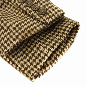 ラルフローレン RALPH LAUREN テーラードジャケット シングル 千鳥格子 ウール 7 ベージュ 茶 ブラウン /AN19 ■MT メンズ
