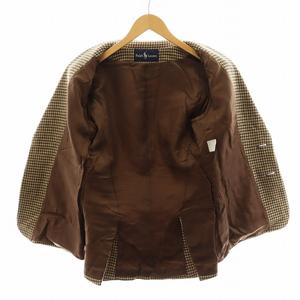 ラルフローレン RALPH LAUREN テーラードジャケット シングル 千鳥格子 ウール 7 ベージュ 茶 ブラウン /AN19 ■MT メンズ