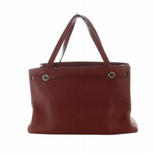 エルメス HERMES カバナ トートバッグ ハンド レザー ブッフルスキッパー ロゴ 赤 レッド ルージュアッシュ ■GY35 /MQ ■OH レディース