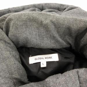 グローバルワーク GLOBAL WORK ダウンベスト ジャケット フード L グレー /JS メンズ