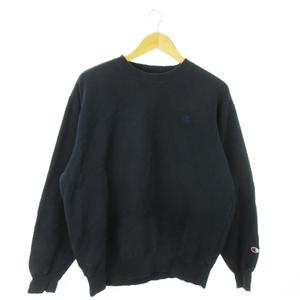チャンピオン CHAMPION トレーナー スウェット クルーネック 長袖 ロゴ刺繍 Cロゴワッペン 裏起毛 XL 紺 ネイビー /AO18 メンズ