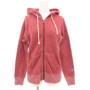 チャンピオン CHAMPION リバースウィーブ REVERSE WEAVE ジップアップパーカー ジャケット フーディー 裏毛 ロゴ M 赤 レッド /GV ■GY12 レディース